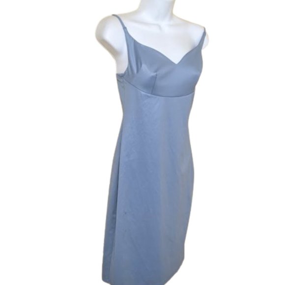 Sleek Ice Blue Party Cocktail Evening Dress Size Medium (Ftits XS or Small) - Picture 1 of 4